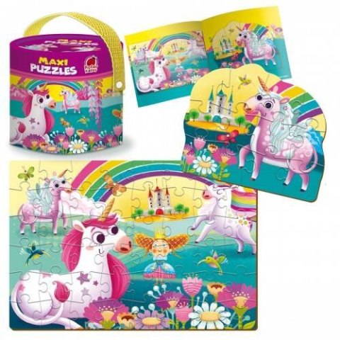 GRA EDUKACYJNA MAXI PUZZLE 2W1 JEDNOROŻCE OBRAZKI UKŁADANKA ROTER KAFER GRA EDUKACYJNA MAXI PUZZLE 2W1 JEDNOROŻCE OBRAZKI UKŁADANKA ROTER KAFER