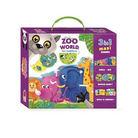 GRA ŚWIAT ZOO DLA PRZEDSZKOLAKÓW 3W1 PUZZLE ZWIERZĘTA ROTER KAFER GRA ŚWIAT ZOO DLA PRZEDSZKOLAKÓW 3W1 PUZZLE ZWIERZĘTA ROTER KAFER