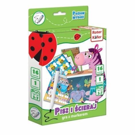 GRA EDUKACYJNA Z MARKEREM ZEBRA POZIOM WYSOKI NAUKA ROTER KAFER GRA EDUKACYJNA Z MARKEREM ZEBRA POZIOM WYSOKI NAUKA ROTER KAFER