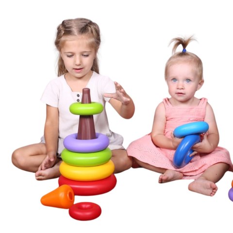 PIRAMIDA Z KÓŁEK KOLOROWE KRĄŻKI DUŻY SORTER KSZTAŁTY KOLORY WIELKOŚCI PIRAMIDA Z KÓŁEK KOLOROWE KRĄŻKI DUŻY SORTER KSZTAŁTY KOLORY WIELKOŚCI