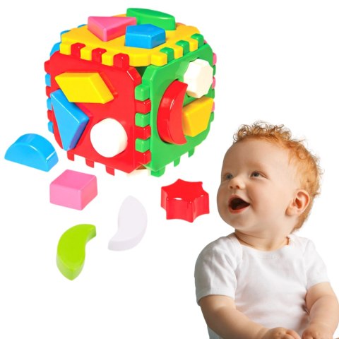 SORTER KOSTKA EDUKACYJNA MADRY MALUCH KLOCKI KSZTAŁTY KOLORY ZESTAW SORTER KOSTKA EDUKACYJNA MADRY MALUCH KLOCKI KSZTAŁTY KOLORY ZESTAW