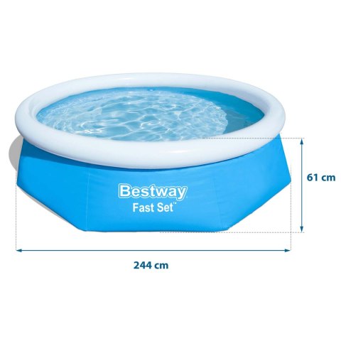 Basen rozporowy 244 x 61 cm Bestway 57265 Basen rozporowy 244 x 61 cm Bestway 57265