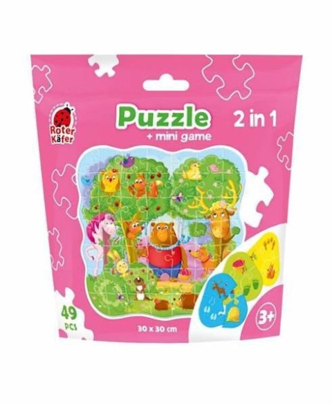 PUZZLE 2W1 MAGICZNY LAS W SASZETCE UKŁADANKA GRA EDUKACYJNA ROTER KAFER