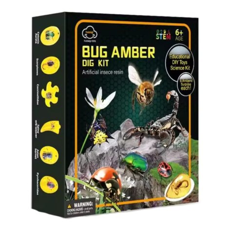 Insect amber archaeological set