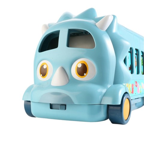 Animal park dinosaur bus with 9 animals