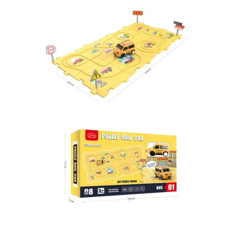 Diy puzzle track - school bus Diy puzzle track - school bus