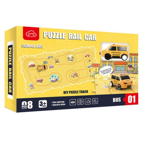 Diy puzzle track - school bus Diy puzzle track - school bus