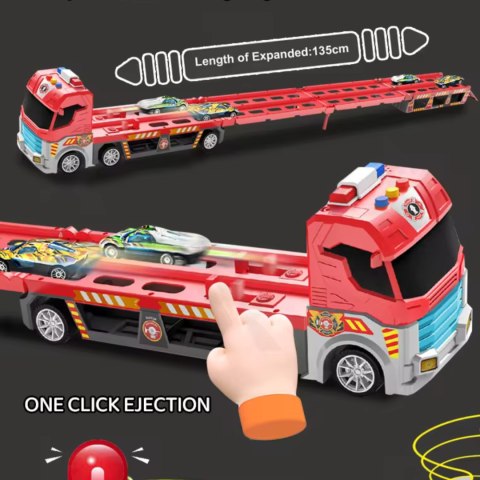 Sound and light ejection vehicle fire theme