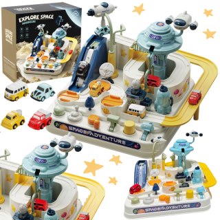 Space themed adventure with 4 cars (6 buttons
