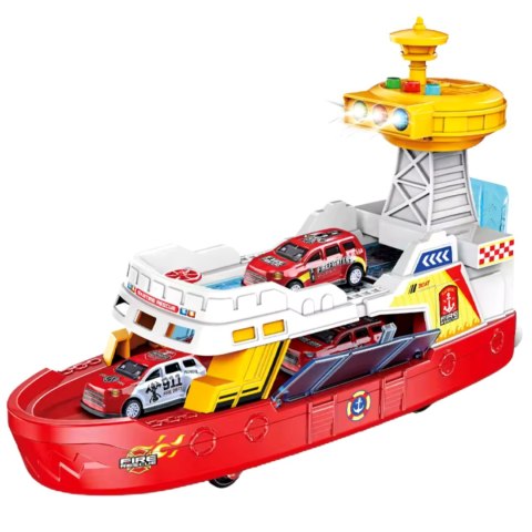1: 16 Friction coastal defense ships with lighting and music(With 3 small cars) 1: 16 Friction coastal defense ships with lighting and music(With 3 small cars)