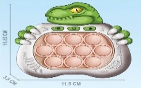 Gra Zręcznościowa Pop It Tyranozaur Rex Konsola Efekty Świetlne Dźwiękowe