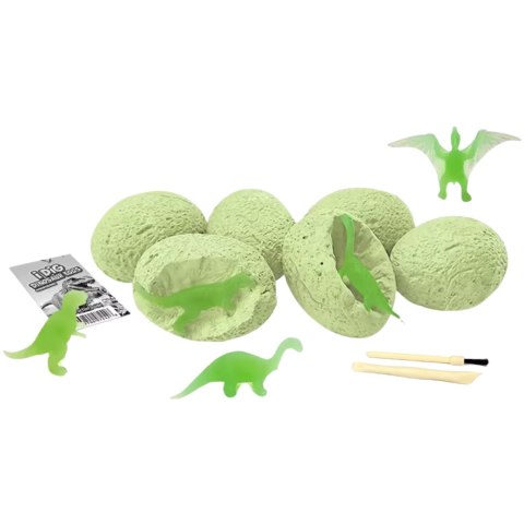 Archaeological dinosaur eggs 12 pc/box with single double-headed tools