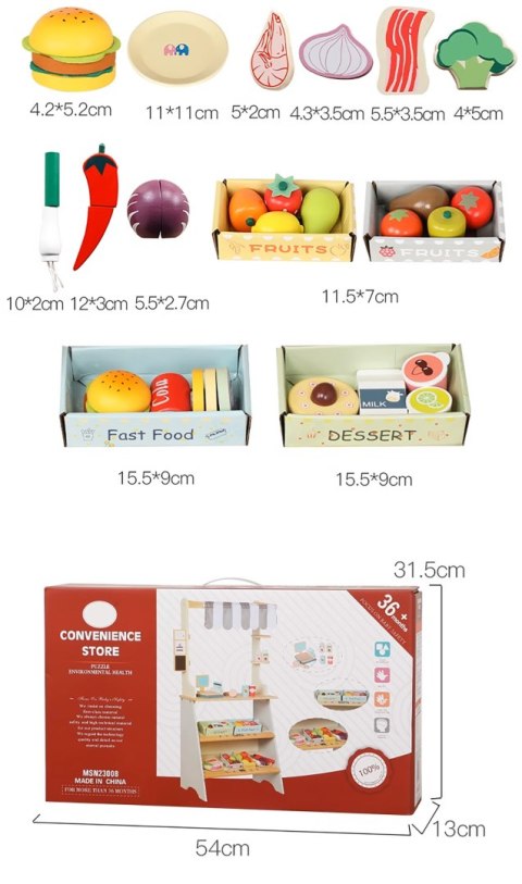 OGROMNY SKLEP STRAGAN DREWNIANY WARZYWANIK SUPERMARKET + AKCESORIA OGROMNY SKLEP STRAGAN DREWNIANY WARZYWANIK SUPERMARKET + AKCESORIA