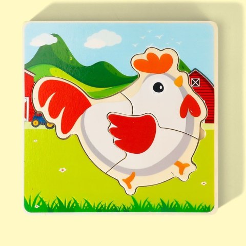 DREWNIANE PUZZLE MONTESSORI DLA DZIECI KURCZAK MWZ-3154 DREWNIANE PUZZLE MONTESSORI DLA DZIECI KURCZAK MWZ-3154