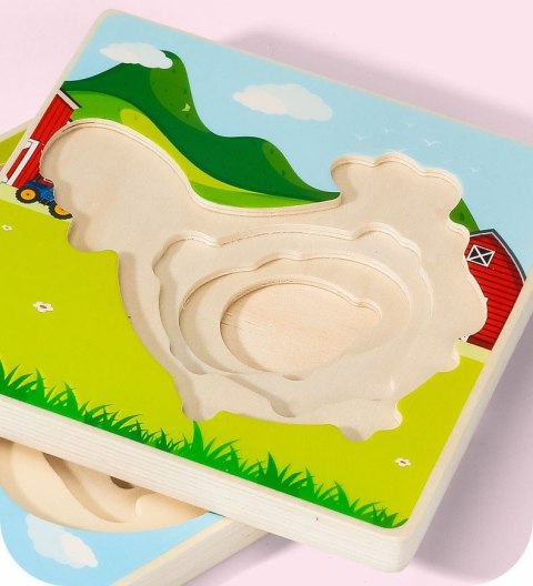 DREWNIANE PUZZLE MONTESSORI DLA DZIECI KURCZAK MWZ-3154 DREWNIANE PUZZLE MONTESSORI DLA DZIECI KURCZAK MWZ-3154