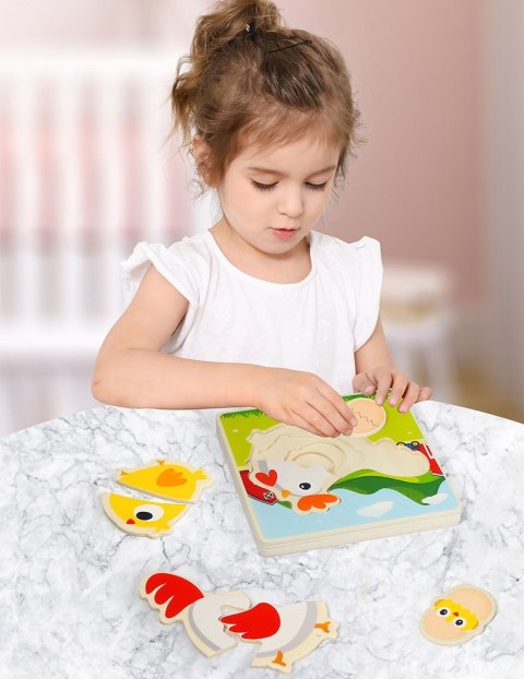 DREWNIANE PUZZLE MONTESSORI DLA DZIECI KURCZAK MWZ-3154 DREWNIANE PUZZLE MONTESSORI DLA DZIECI KURCZAK MWZ-3154