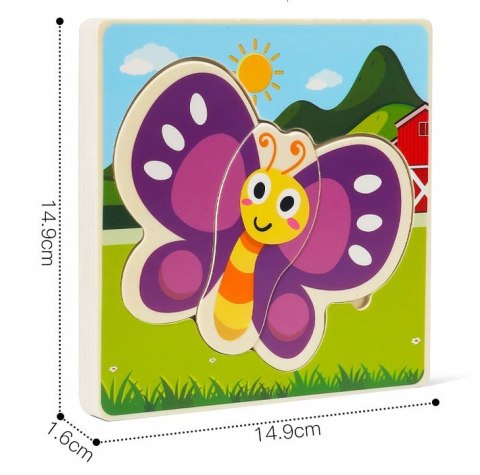 DREWNIANE PUZZLE MONTESSORI DLA DZIECI MOTYLEK MWZ-3155 DREWNIANE PUZZLE MONTESSORI DLA DZIECI MOTYLEK MWZ-3155