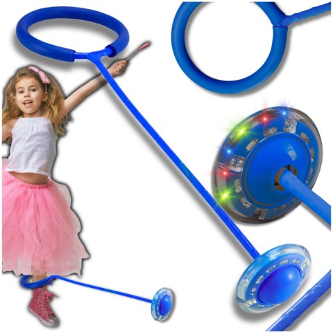 HULA HOP NA NOGĘ SKIPPER SKAKANKA MIĘKKA GUMOWA Z DIODAMI LED NIEBIESKIE HULA HOP NA NOGĘ SKIPPER SKAKANKA MIĘKKA GUMOWA Z DIODAMI LED NIEBIESKIE