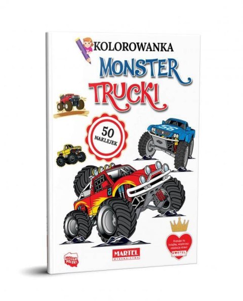 Kolorowanka z naklejkami Monster Trucki Kolorowanka z naklejkami Monster Trucki