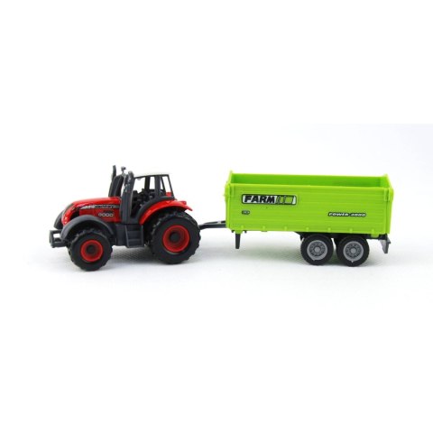 TRAKTOR METALOWY Z PRZYCZEPĄ W PUDEŁKU TRAKTOR METALOWY Z PRZYCZEPĄ W PUDEŁKU
