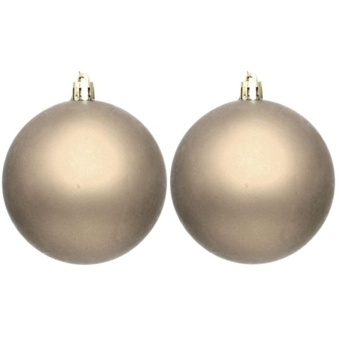 BOMBKA DEKORACYJNA PLASTIKOWA BEZPIECZNA 6SZT ŚR 80MM CHAMPAGNE