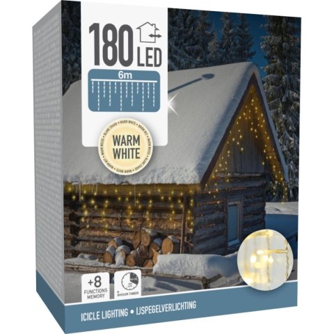 LAMPKI CHOINKOWE KURTYNA ŚWIETLNA ZEW 180 LED STEROWNIK TIMER CIEPŁY BIAŁY KABEL TRANSPARENTNY LAMPKI CHOINKOWE KURTYNA ŚWIETLNA ZEW 180 LED STEROWNIK TIMER CIEPŁY BIAŁY KABEL TRANSPARENTNY