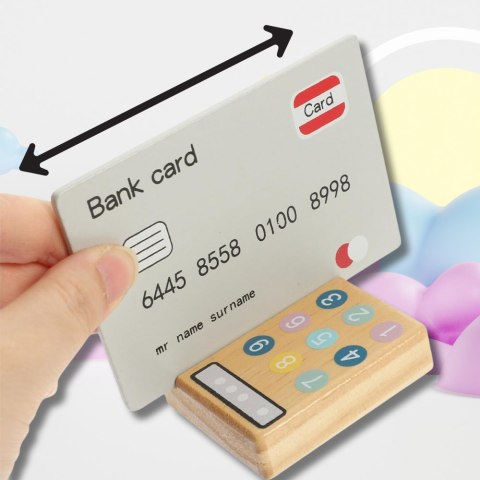 Drewniana Kasa Fiskalna Sklepowa Dla Dzieci z Pieniędzmi Kartą Czytnikiem Zabawka Edukacyjna Drewniana Kasa Fiskalna Sklepowa Dla Dzieci z Pieniędzmi Kartą Czytnikiem Zabawka Edukacyjna