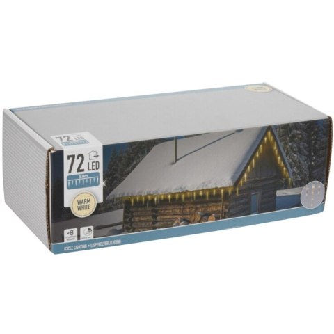LAMPKI KURTYNA ŚWIETLNA SOPLE ZEW 72 LED CIEPŁY BIAŁY TIMER LAMPKI KURTYNA ŚWIETLNA SOPLE ZEW 72 LED CIEPŁY BIAŁY TIMER