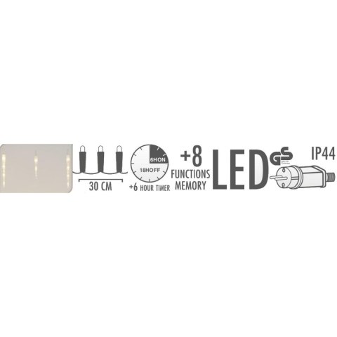 LAMPKI KURTYNA ŚWIETLNA SOPLE ZEW 72 LED CIEPŁY BIAŁY TIMER LAMPKI KURTYNA ŚWIETLNA SOPLE ZEW 72 LED CIEPŁY BIAŁY TIMER