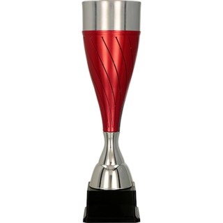 Puchar metalowy czerwono -srebrny