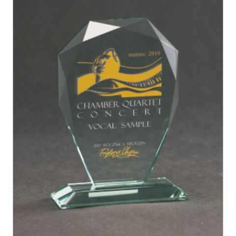 Trofeum szklane grawerowane z etui +wypełnianie farbą Trofeum szklane grawerowane z etui +wypełnianie farbą
