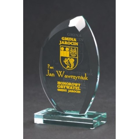 Trofeum szklane grawerowane z etui +wypełnianie farbą Trofeum szklane grawerowane z etui +wypełnianie farbą