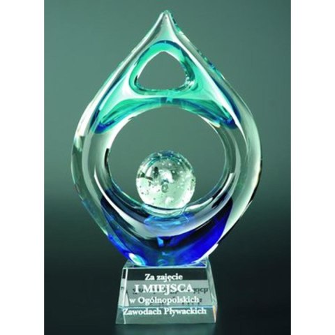 Trofeum szklane grawerowane z etui Trofeum szklane grawerowane z etui