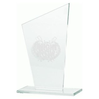 Trofeum szklane grawerowane