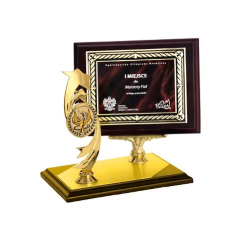 Dyplom z tworzywa sztucznego z metalową blaszką 130x85 graw. na podw. pod fig. Dyplom z tworzywa sztucznego z metalową blaszką 130x85 graw. na podw. pod fig.