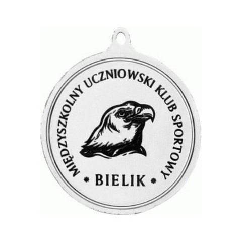 Medal srebrny- biegi - medal stalowy grawerowany laserem- RMI Medal srebrny- biegi - medal stalowy grawerowany laserem- RMI