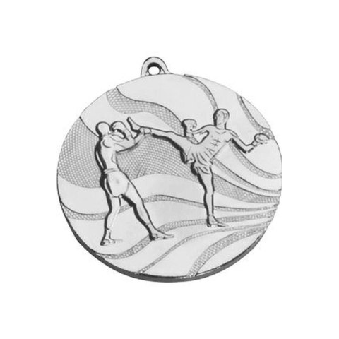 Medal srebrny- kick boxing - medal stalowy Medal srebrny- kick boxing - medal stalowy