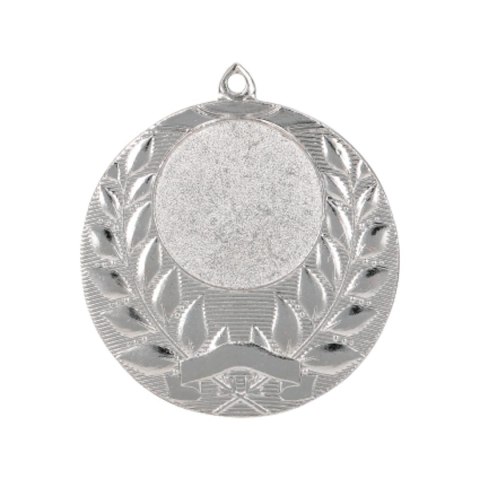 Medal srebrny ogólny z miejscem na emblemat 25 mm - medal stalowy Medal srebrny ogólny z miejscem na emblemat 25 mm - medal stalowy
