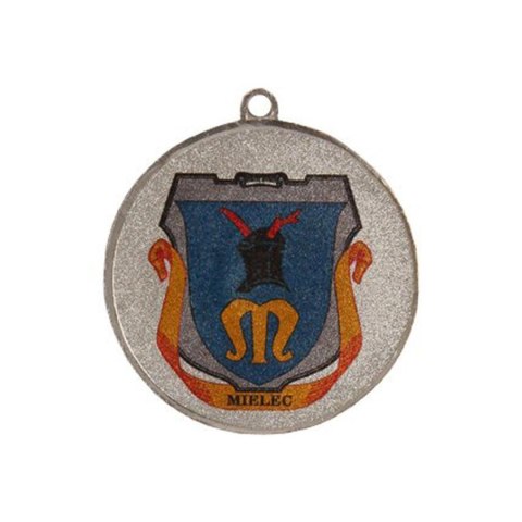 Medal srebrny ogólny z miejscem na emblemat 50 mm - medal stalowy z nadrukiem kolorowym LuxorJet Medal srebrny ogólny z miejscem na emblemat 50 mm - medal stalowy z nadrukiem kolorowym LuxorJet