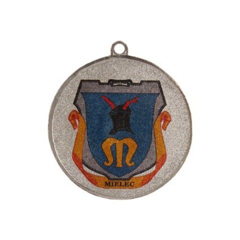 Medal srebrny ogólny z miejscem na emblemat 50 mm - medal stalowy z nadrukiem kolorowym LuxorJet Medal srebrny ogólny z miejscem na emblemat 50 mm - medal stalowy z nadrukiem kolorowym LuxorJet