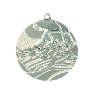 Medal srebrny- pływanie - medal stalowy
