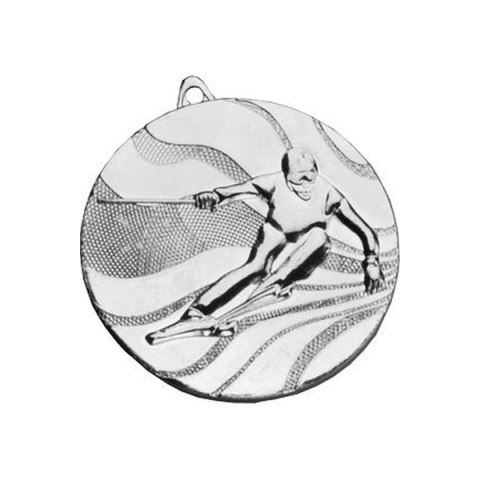 Medal srebrny zjazd narciarski - medal stalowy Medal srebrny zjazd narciarski - medal stalowy