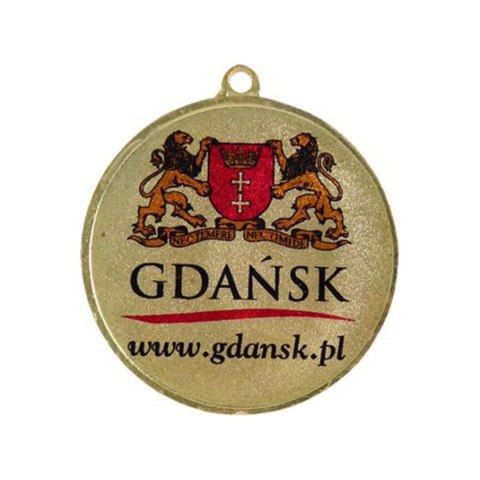 Medal stalowy złoty- piłka siatkowa z nadrukiem luxor jet Medal stalowy złoty- piłka siatkowa z nadrukiem luxor jet