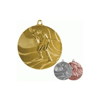 Medal złoty biathlon z miejscem na emblemat 25 mm - medal stalowy