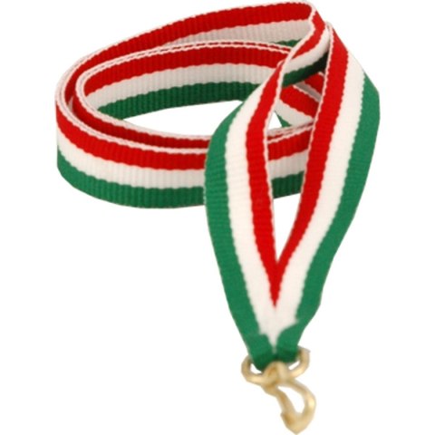 Wstążka 11 mm - czerwono-biało-zielona Wstążka 11 mm - czerwono-biało-zielona