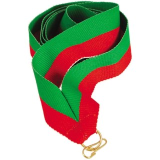 Wstążka 11 mm - czerwono-zielona