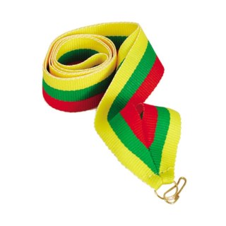 Wstążka 11 mm - czerwono-zielono-żółta