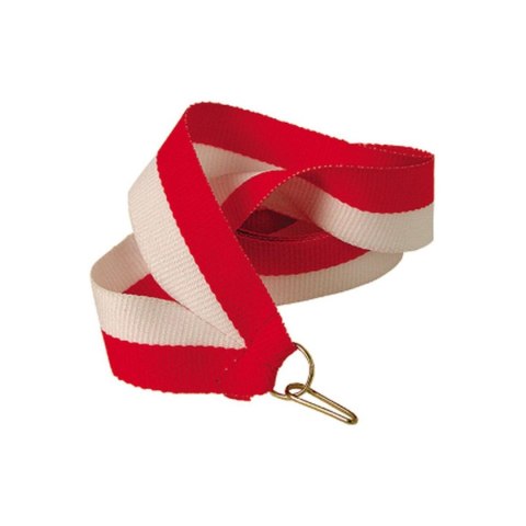 Wstążka 22 mm - biało-czerwona Wstążka 22 mm - biało-czerwona