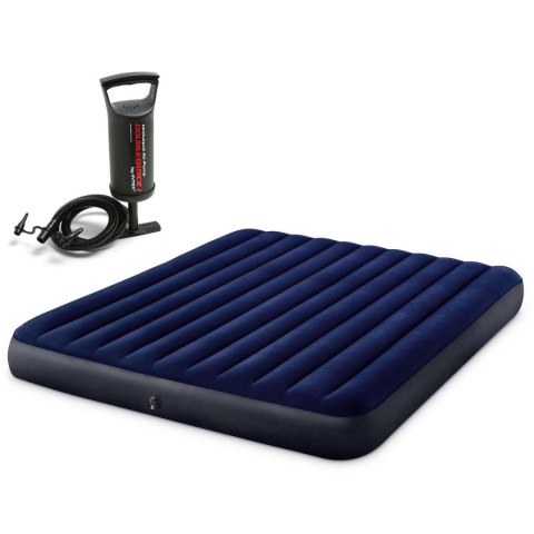 Materac dmuchany 203x183x25 cm z pompką tłokową INTEX 64755 Materac dmuchany 203x183x25 cm z pompką tłokową INTEX 64755