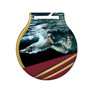 Medal stalowy z usługą Q - PŁYWANIE